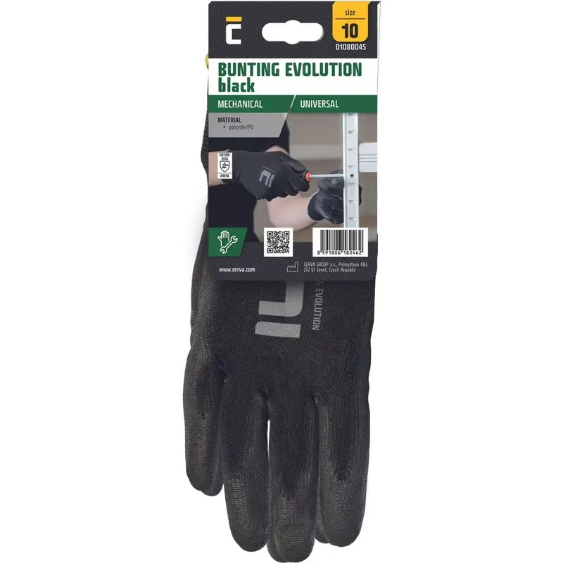 Rukavice povrstvené BUNTING BLACK EVOLUTION polyuretan blistr Horká Nabídka